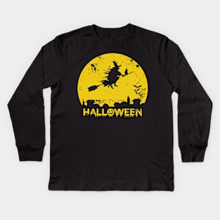 Halloween tee design birthday gift graphic Kids Long Sleeve T-Shirt